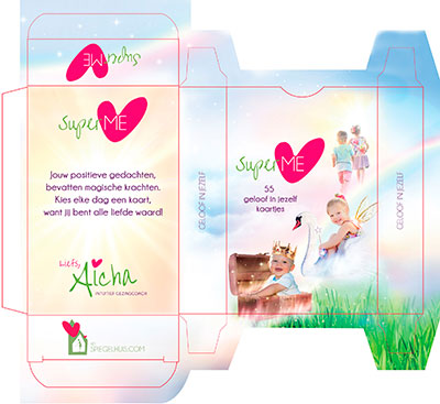 Geloof in jezelf kaartenset voor kinderen met pastelkleuren en positieve boodschappen