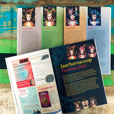 Coverontwerp en illustraties voor Paravisie Magazine jaarhoroscoop editie